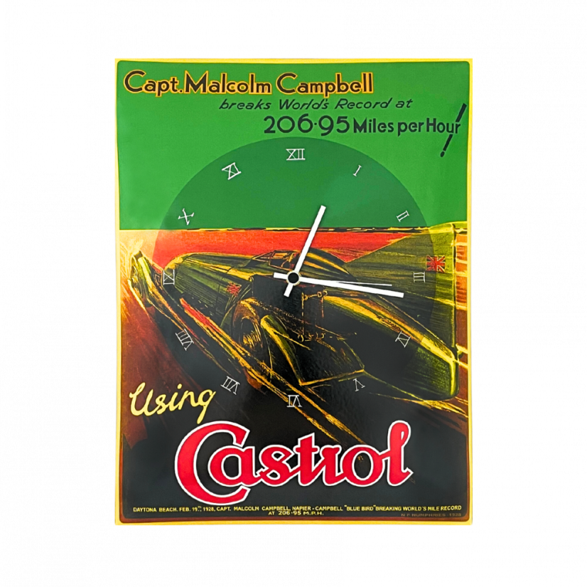 Hodiny Castrol 40x30 cm