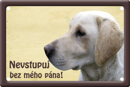 Labrador tabulka 15x10 cm