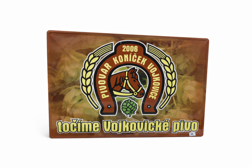 Plechová cedule "Vojkovické pivo"