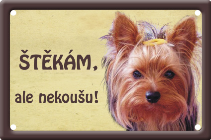 Jorkšírský teriér tabulka 15x10 cm