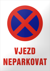 Smaltovaná cedule ZÁKAZ PARKOVÁNÍ 210x297 mm