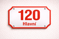 Smaltované Domovní číslo s textem_různé varianty
