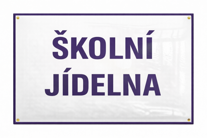 Smaltovaná cedule ŠKOLNÍ JÍDELNA - Rozměr: 700x500 mm