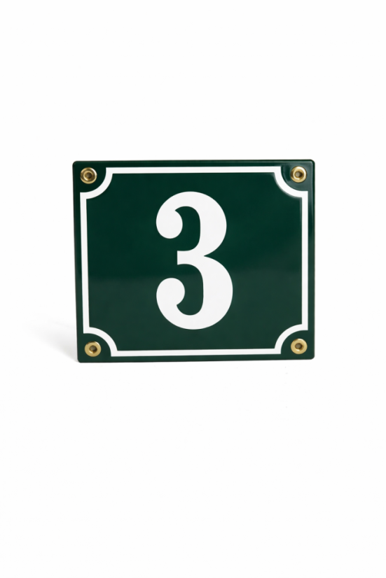 Smaltovaná cedule "3"