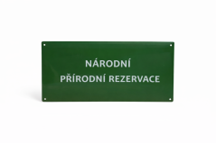 Smaltovaná cedule "Národní přírodní rezervace"