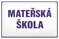 Smaltovaná cedule MATEŘSKÁ ŠKOLA