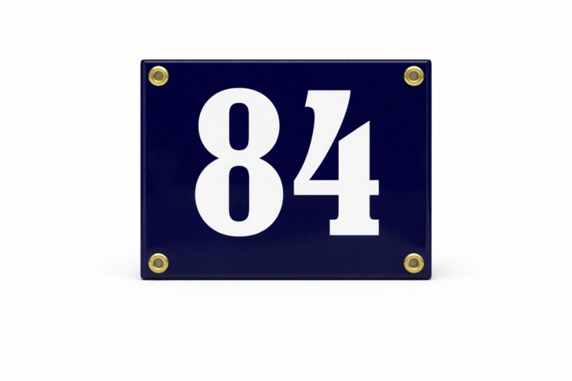 Smaltovaná cedule "84"