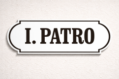 Smaltovaná Patrová cedule 250x80mm