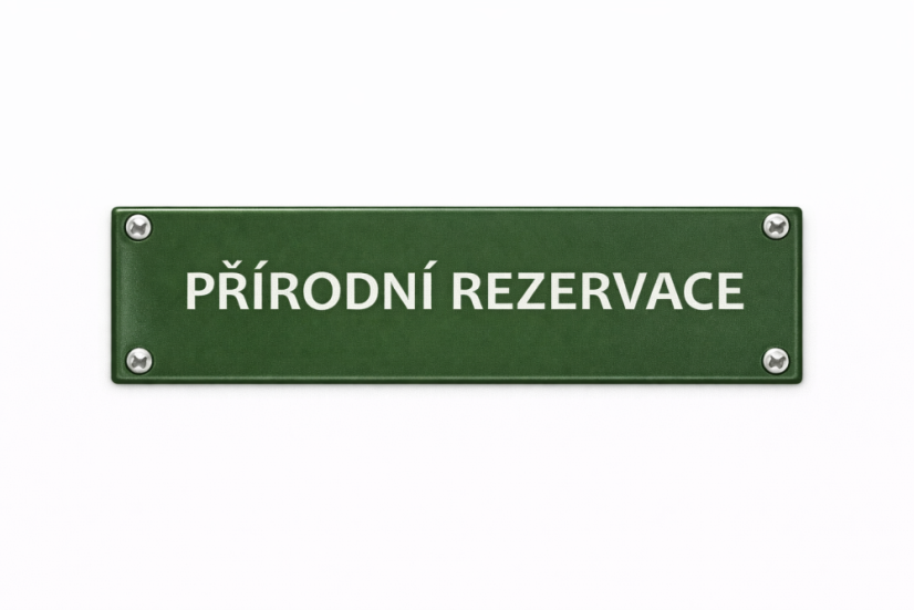 Smaltovaná cedule Přírodní rezervace - 300x80 mm
