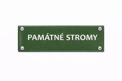 Smaltovaná cedule Památné stromy - 300x80 mm