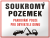 Smaltovaná cedule SOUKROMÝ POZEMEK - zákaz parkování 297x210 mm