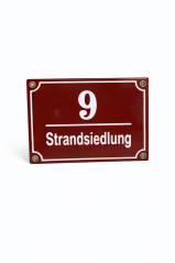 Smaltovaná cedule "9 Strandsiedlung"