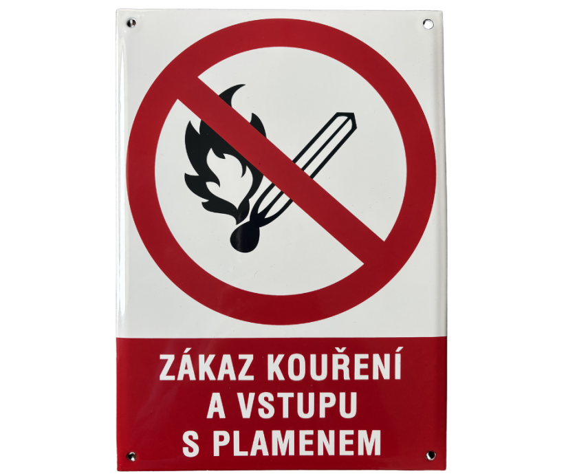 Zákaz kouření a vstupu s plamenem