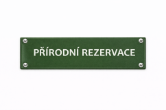 Smaltovaná cedule Přírodní rezervace - 300x80 mm