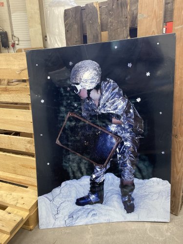 Plechová cedule "Astronaut"
