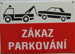 Smaltovaná cedule Zákaz parkování 297x210 mm
