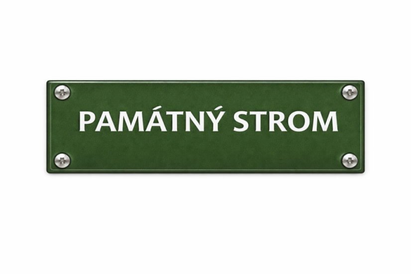 Smaltovaná cedule Památný strom - 300x80 mm