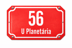 Smaltované ČÍSLO ORIENTAČNÍ PLZEŇSKÉ S DODATKEM 33x21 cm