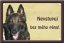 Belgický ovčák tabulka 15x10 cm - Text tabulky: Pozor pes!