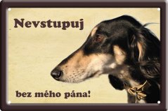 Perský chrt Saluki tabulka 15x10 cm