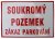 Smaltovaná cedule Soukromý pozemek, zákaz parkování 297x210 mm
