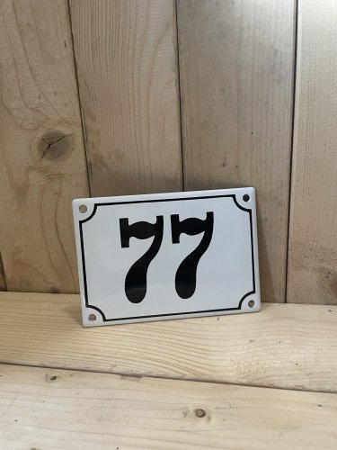 Smaltovaná cedule "77"