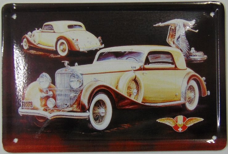 Sheet metal postcard Zapadlik- Hispano Suiza