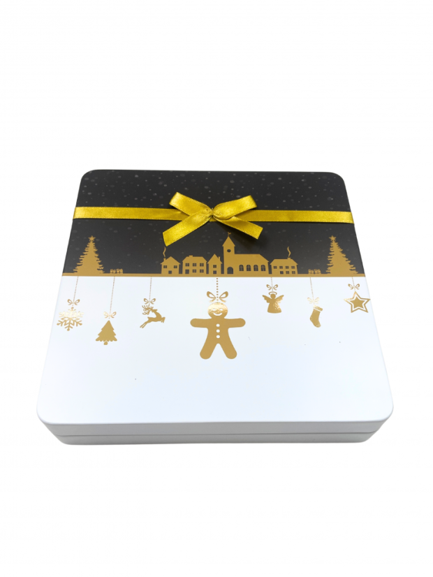 Dárková krabička vánoční 175x175x35 mm