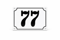 Smaltovaná cedule "77"