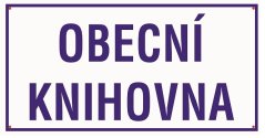 Smaltovaná cedule Obecní knihovna 600x300 mm