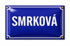 Smaltovaná Uliční tabule 600x300 mm, jednořádková modrá