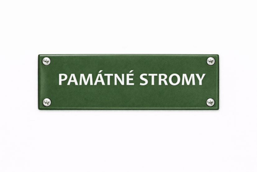 Smaltovaná cedule Památné stromy - 300x80 mm