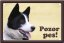 Karelský medvědí pes tabulka 15x10 cm - Text tabulky: Nevstupuj bez mého pána!