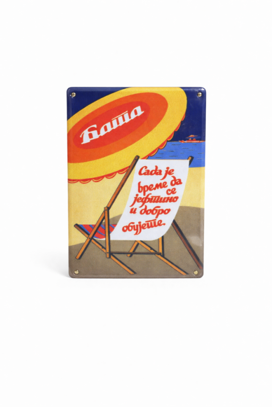Plechová cedule "pohlednice"