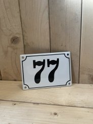 Smaltovaná cedule "77"