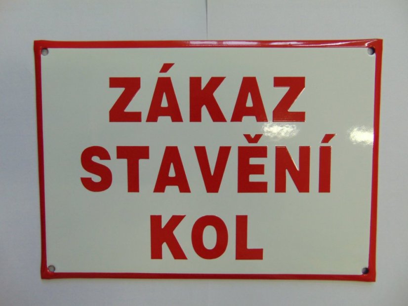 Zákaz stavění kol 297x210 mm
