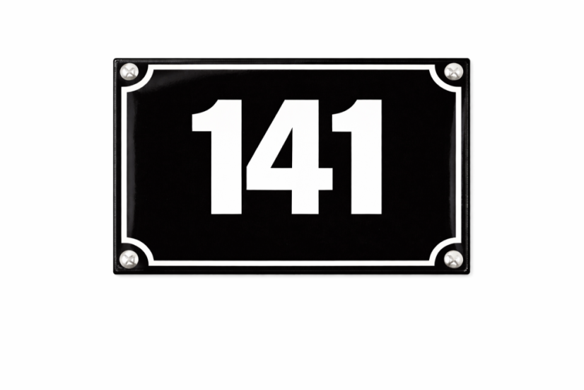 Evidenční číslo jednoduché - Rozměr: 200x160 mm (20x16 cm), Barva podkladu: černá, Barva písma: bílá