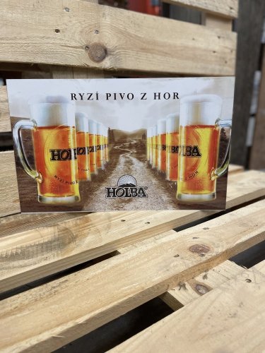 Plechová cedule "Ryzí pivo z hor"