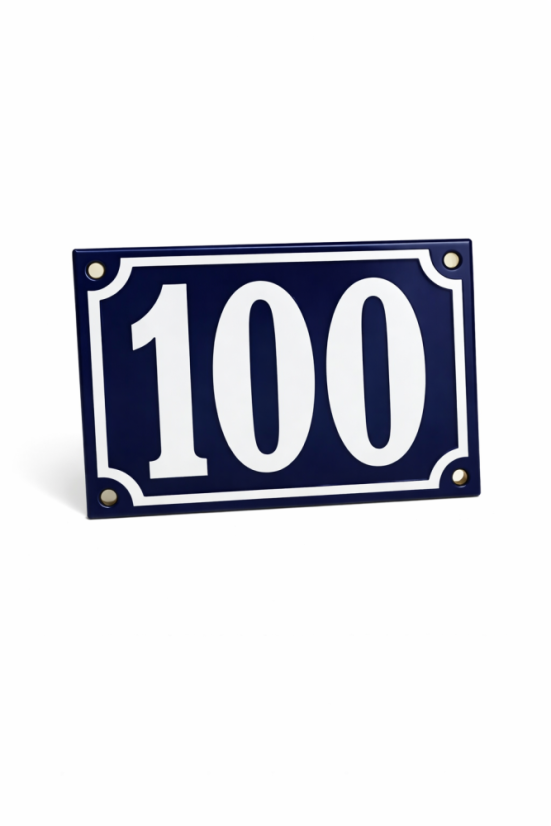 Smaltovaná cedule "100"