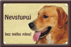Zlatý retrívr tabulka 15x10 cm