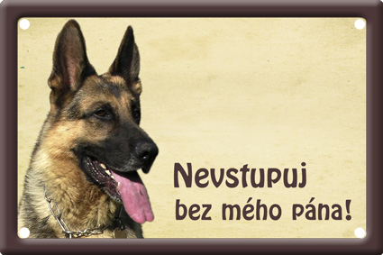 Německý ovčák tabulka 15x10 cm