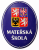 Smaltovaná cedule Mateřská škola se státním znakem - ovál 67x52 cm