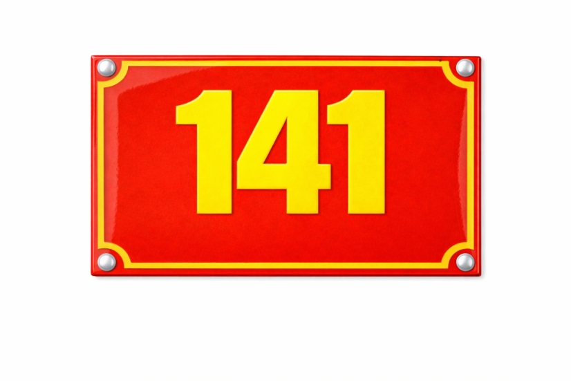 Evidenční číslo jednoduché - Rozměr: 250x200 mm (25x20 cm), Barva podkladu: červená, Barva písma: žlutá Evidenční číslo jednoduché - Rozměr: 250x200 mm (25x20 cm), Barva podkladu: červená, Barva písma: žlutá