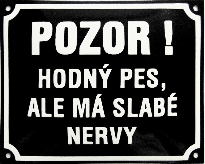 Vtipná psí tabulka 25x20 cm